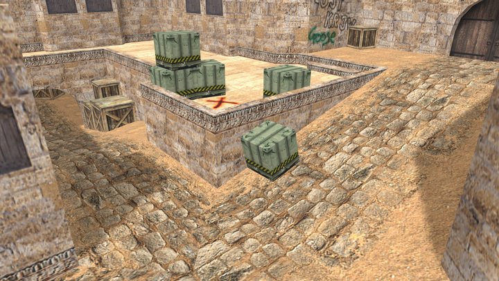 de dust 2 original ( y en honor a justin dejong 3D Model