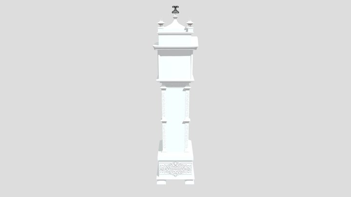 Grandfather Clock - Victorian Antique 3D Model 3D Model