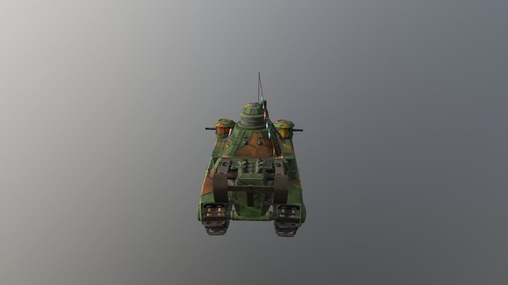 Stylized Tank - Type 1 "Turtle" 3D Model