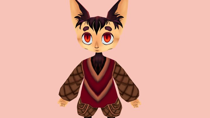 Cat Boi - Low poly 3D Model