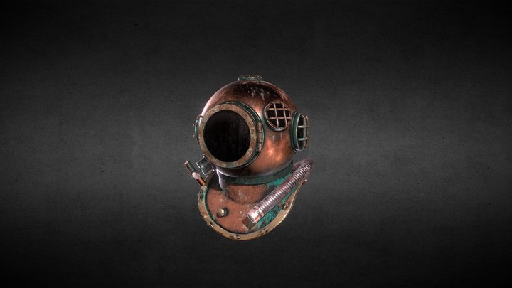 Scuba diving helmet 3D Model