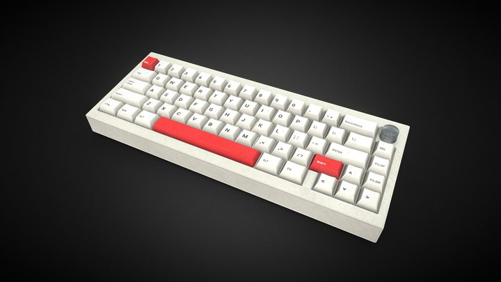 Mechanical Keyboard 60% Layout 3D Model
