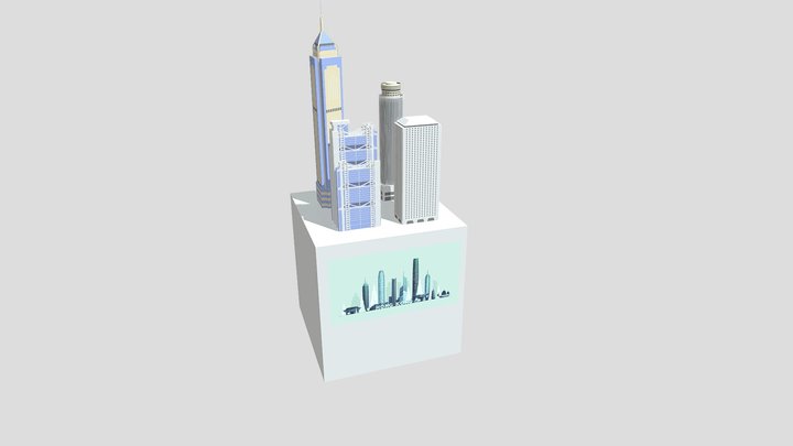 Hong Kong Towers 3D Model