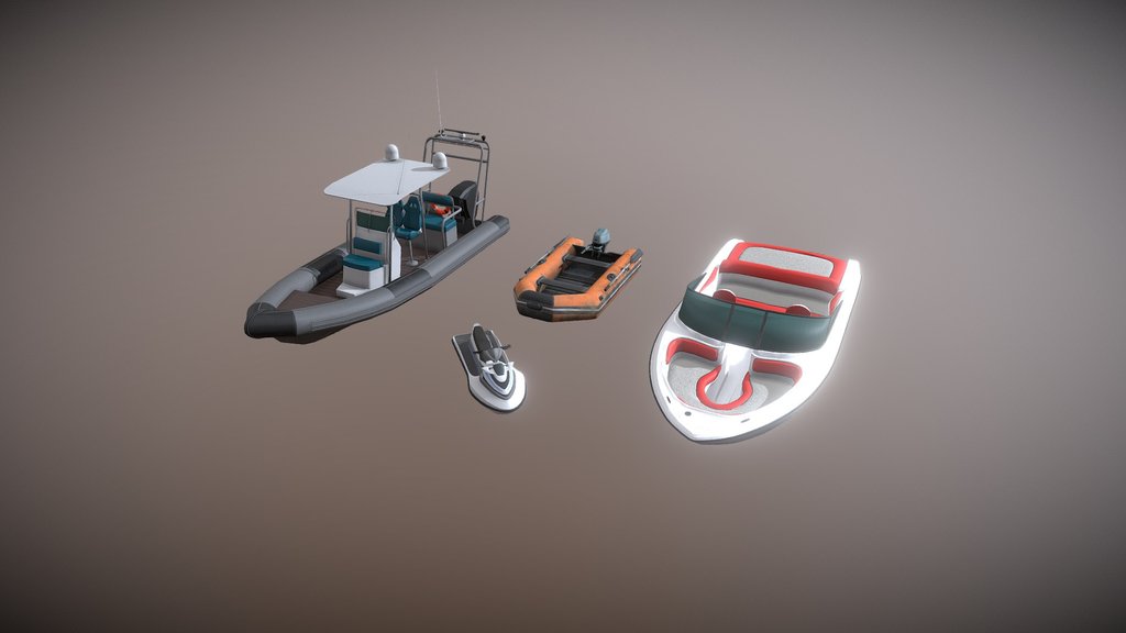 Realistic Boat Pack 1 | Game Ready HQ 3D Models