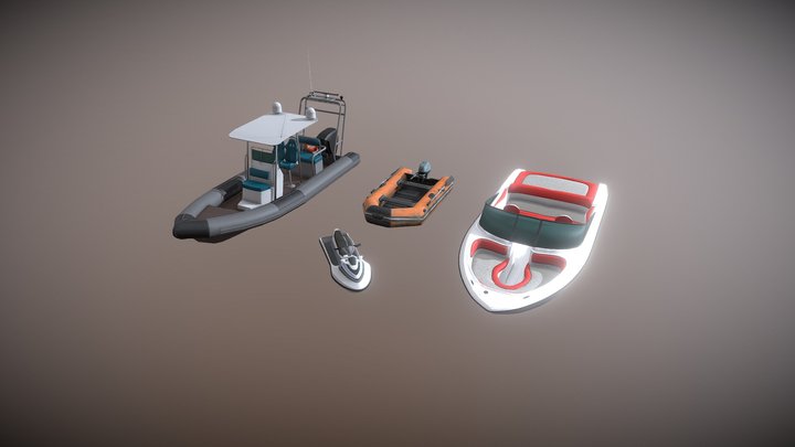 Realistic Boat Pack 1 | Game Ready HQ 3D Models – Free 3D Model STL