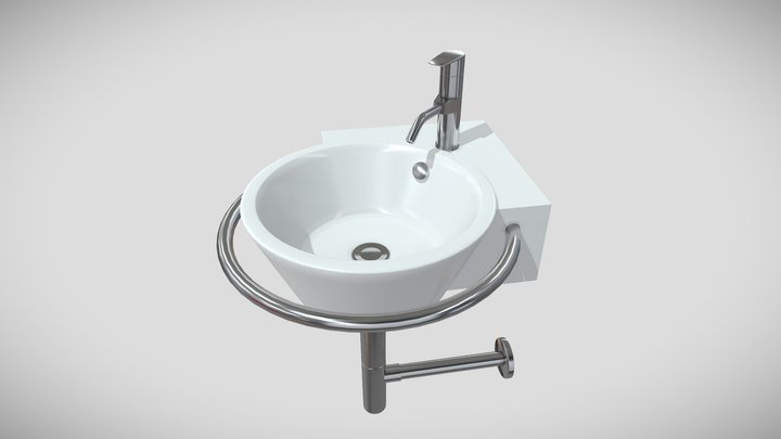 Althea Hera Corner wash-basin 3D Model