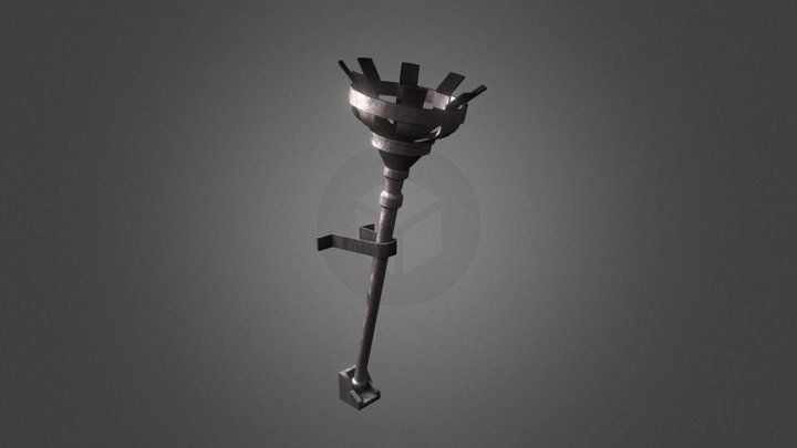 Medieval Torch 3D Model