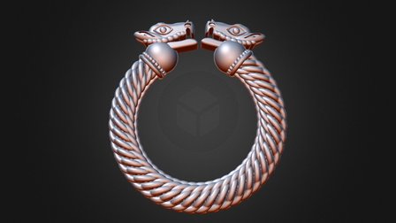 Viking Dragon Ring Alfa 3D Model