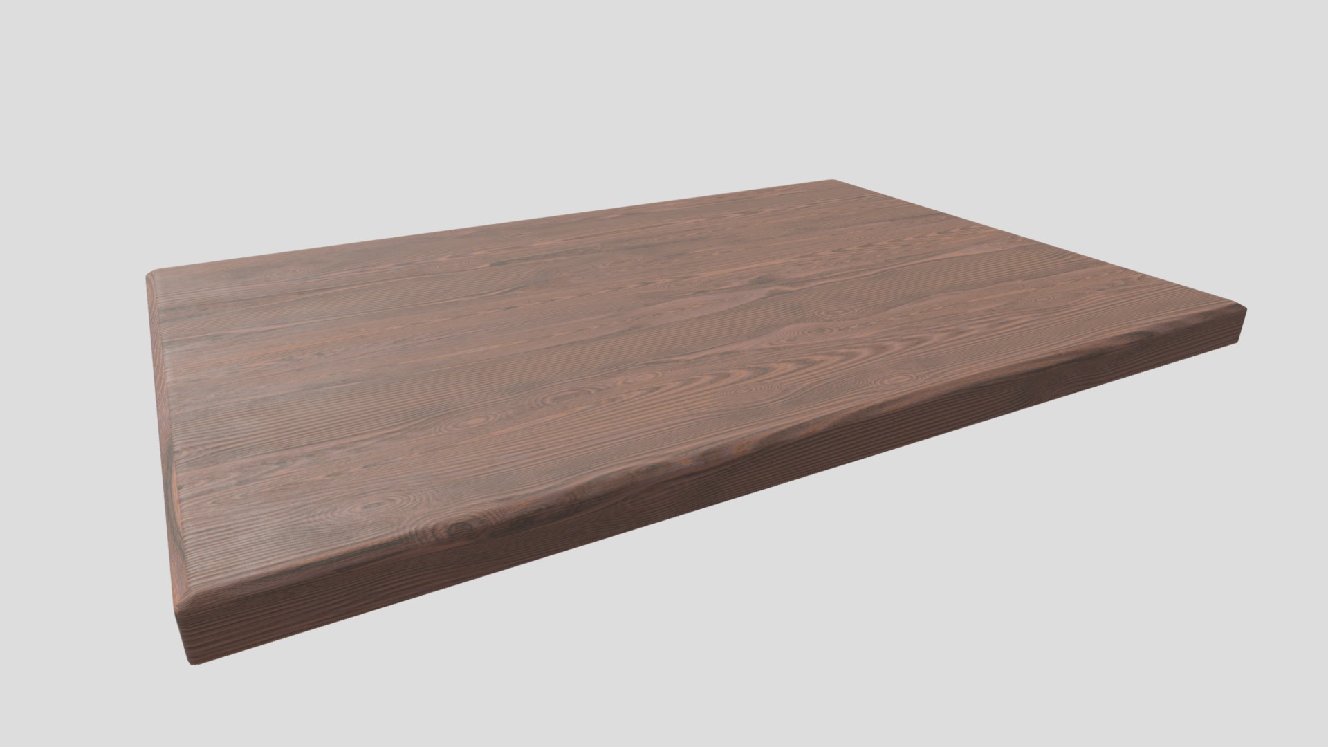 3D model Cutting Board - This is a 3D model of the Cutting Board. The 3D model is about a wooden shelf with a white background.