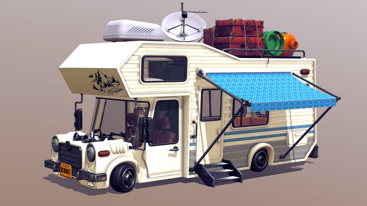 Stylised Camper Van 3D Model
