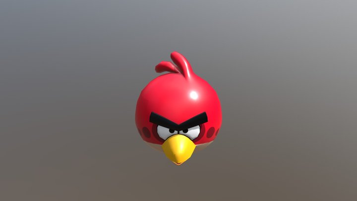 Red Angry Birds 3D Model