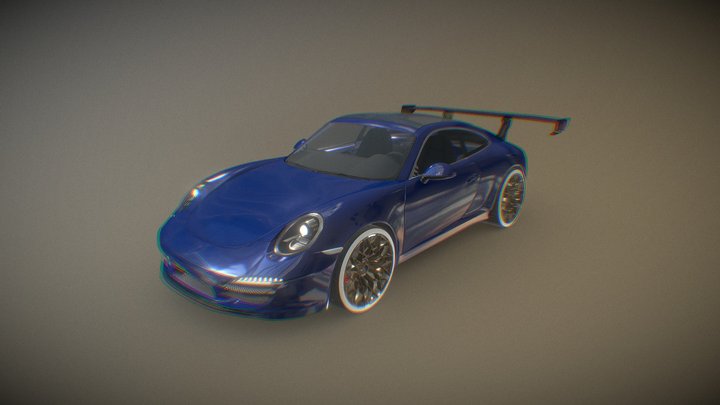 Modified Porsche 911 Carrera 4s 3D Model
