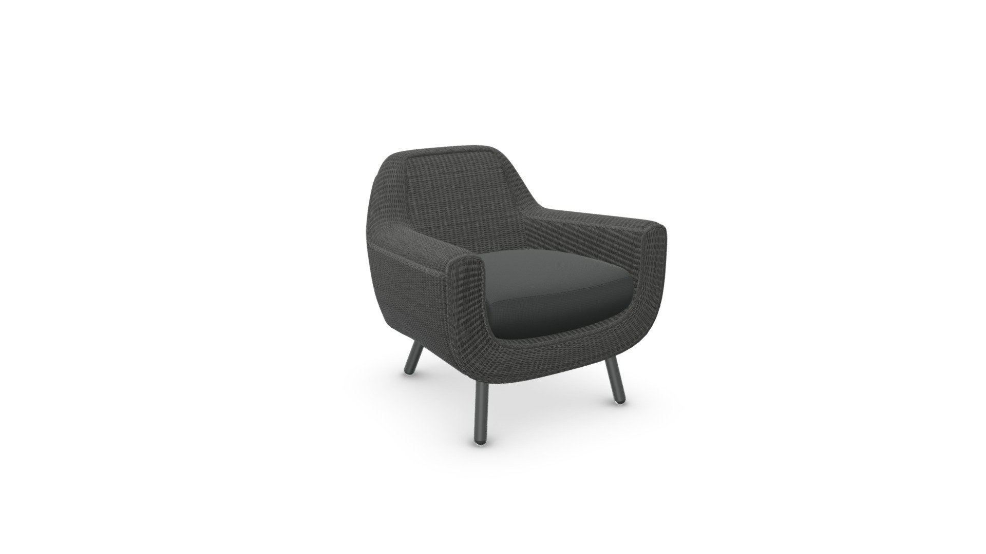 Jonah Garden Armchair, Rattan Grey