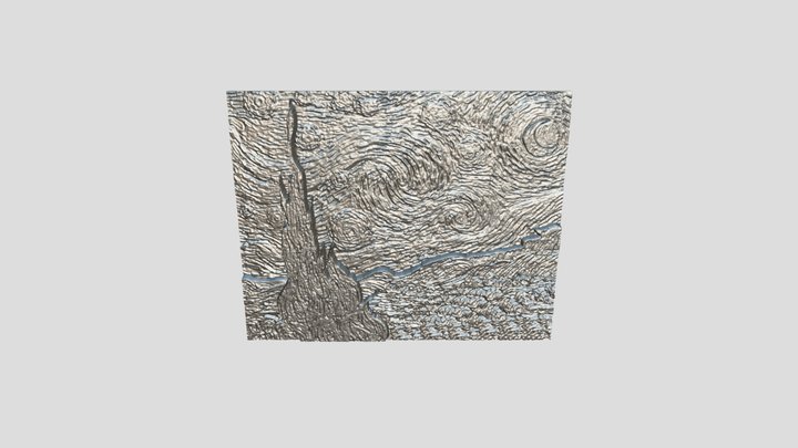 The Starry Night by Van Gogh 3D Model