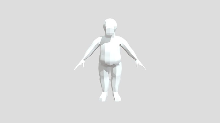 Low Poly Biped 3D Model