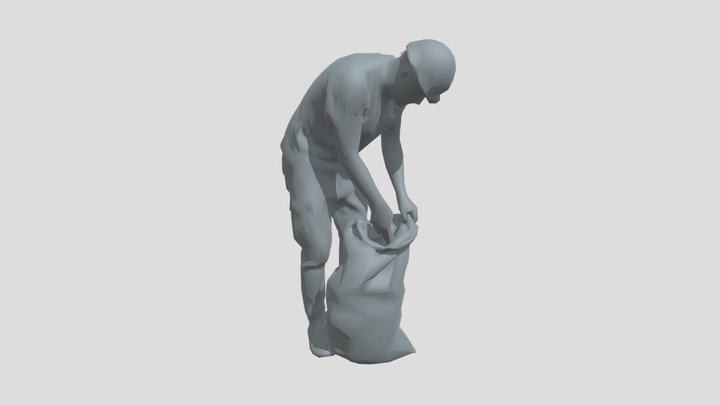 Lowpoly Construction Worker – Modelo 3D gratuito STL