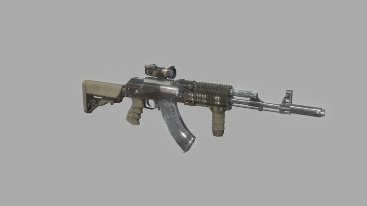 FPS Guns 4K - Rifle 1 3D Model