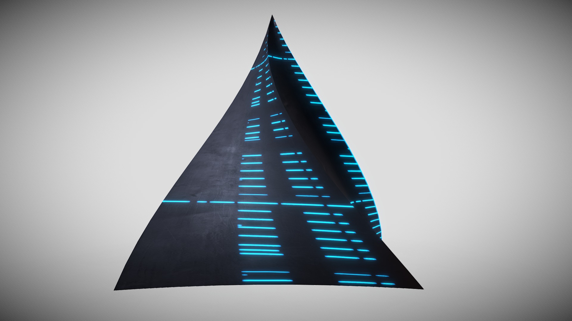 3D model Mystic Alien Pyramid - This is a 3D model of the Mystic Alien Pyramid. The 3D model is about a tall building with a blue roof.