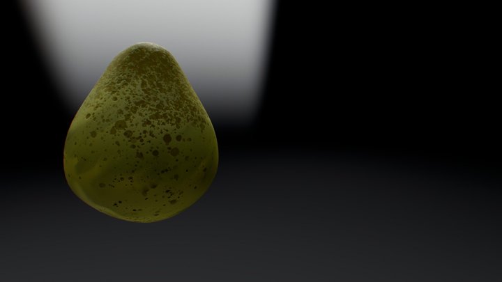 Pear Half 3D Model