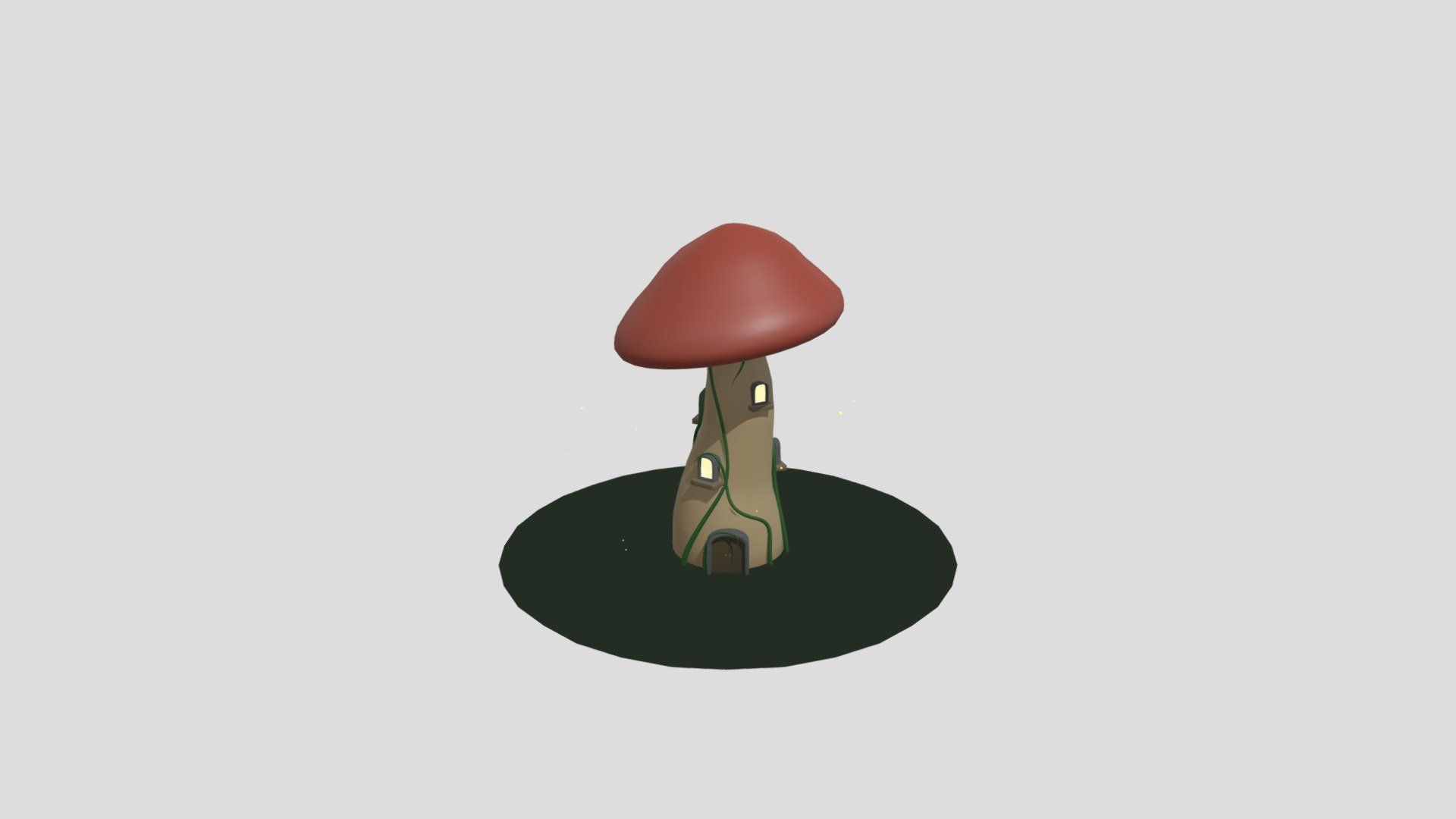 Mushroom House Download Free 3D Model By Fabianvelander 9f44403