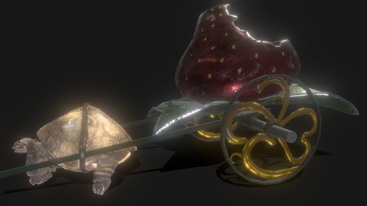 Tortoise and Chariot 3D Model