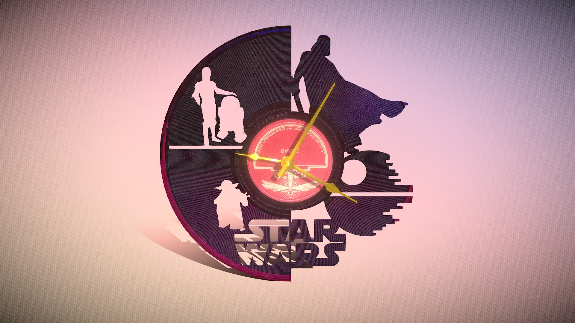 Clock Vinyl Star Wars
