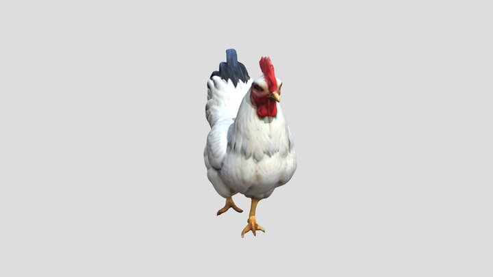 Tripo-Hens generated by AI. 3D Model