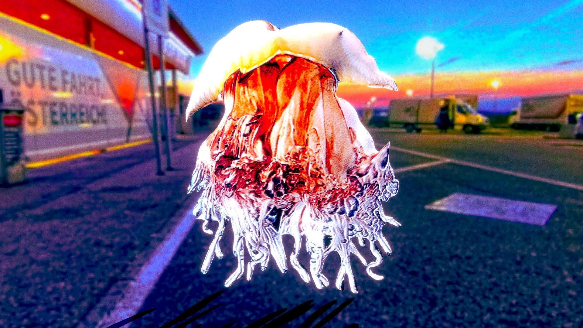 Animated fried egg jellyfish - NHM Wien