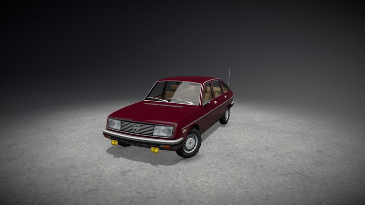 '75 Lancia Beta Berlina 1600 WIP 3D Model