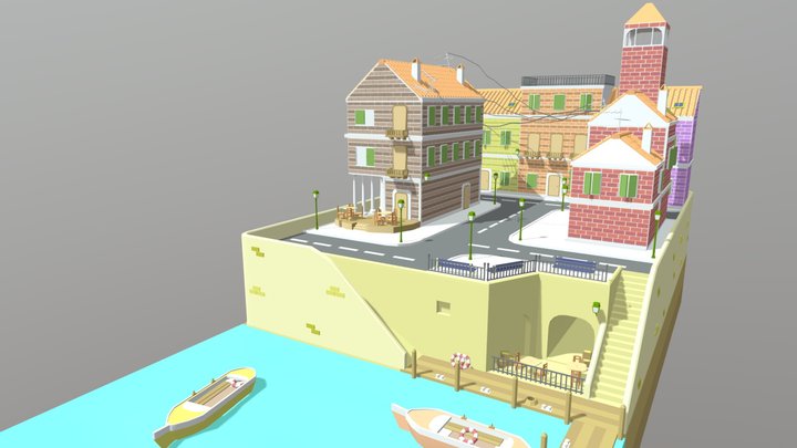 Cinque Terre 3D Model