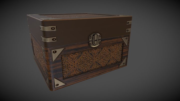 Old Wooden Box 3D Model