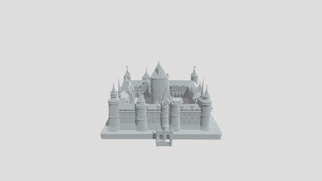Isometric Diagram of a Medieval Castle