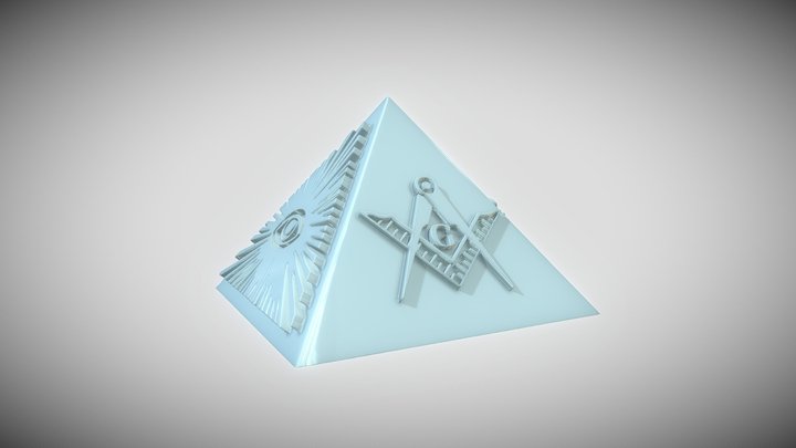 Masonic, illuminati pyramid 3D Model