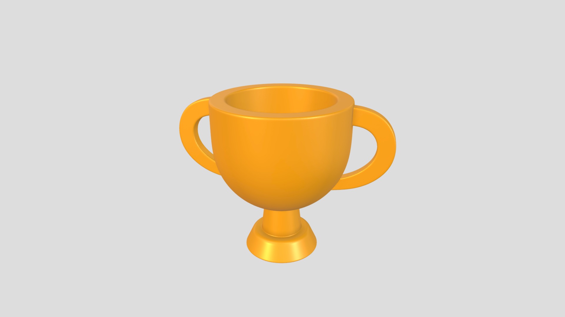 3D model Trophy - This is a 3D model of the Trophy. The 3D model is about a yellow coffee cup.