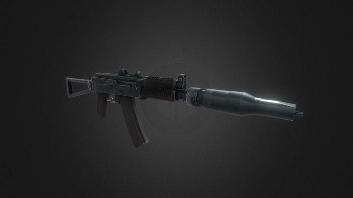 AKS-74U PBS/АКС-74У ПБС (plastic handguard) – Free 3D Model STL