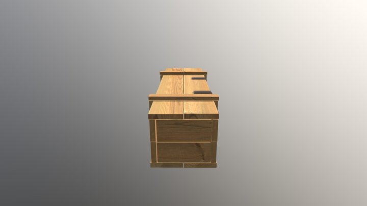 Wooden Crate 3D Model