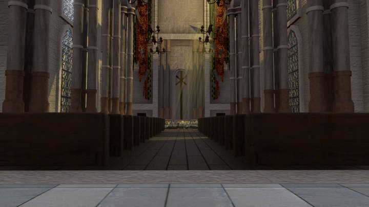 Aerith's church 3D Model