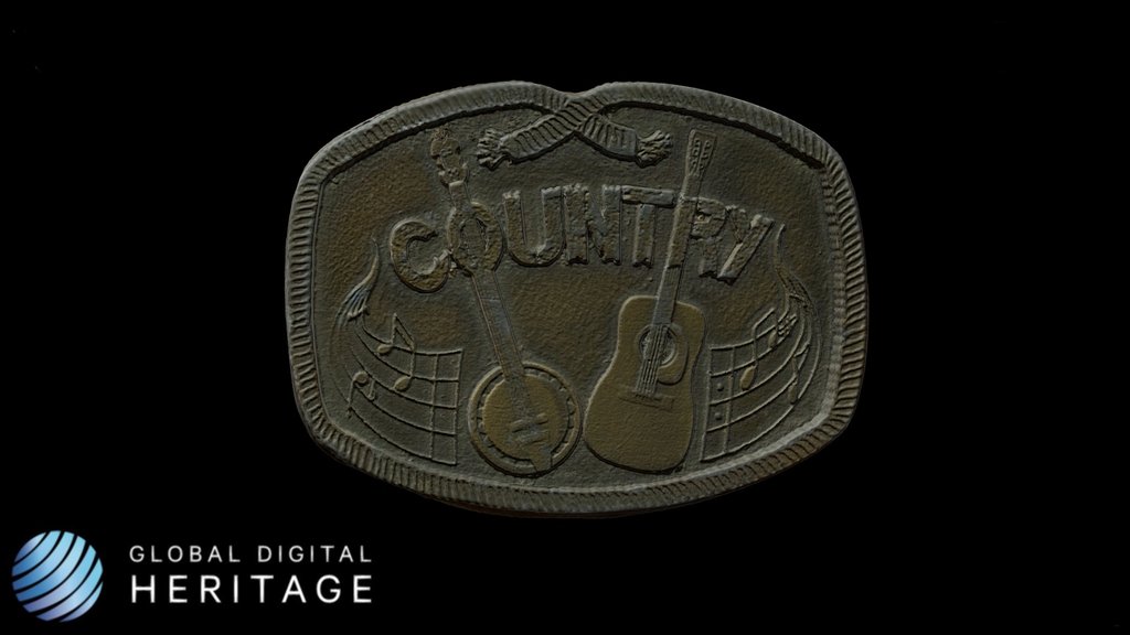 1976 Indiana Metal Craft "Country" belt buckle