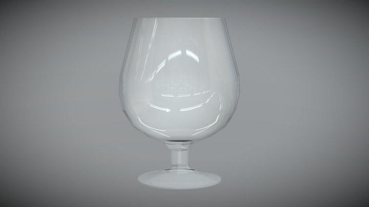 Low Poly Snifter/Wineglass 3D Model