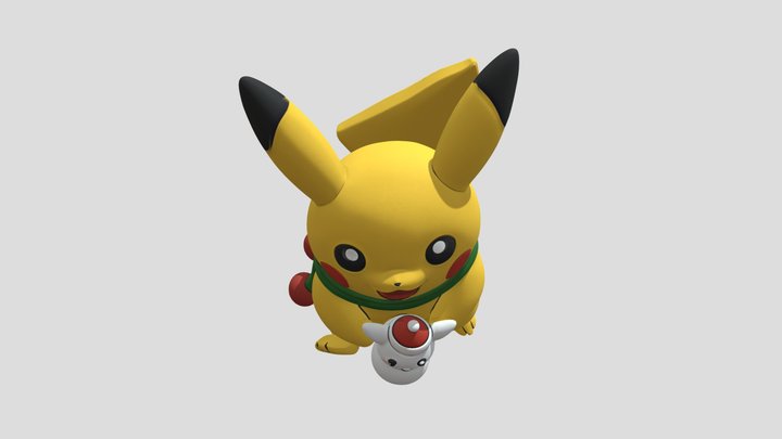 3rd Version Pikachu Balloon 3d Model