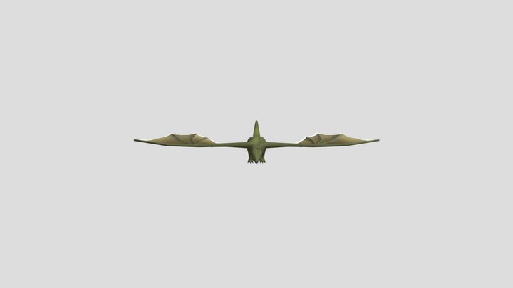 Low Poly Wyvern 3D Model