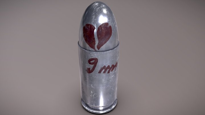 9x19mm (Luger/Parabellum) – Kostenloses 3D-Modell STL