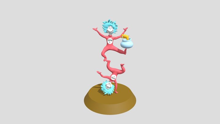 Dr Seuss Thing 1 and Thing 2 3D Model