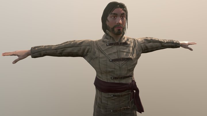 Game ready Pirate Hunter / Viking / Medieval man 3D Model