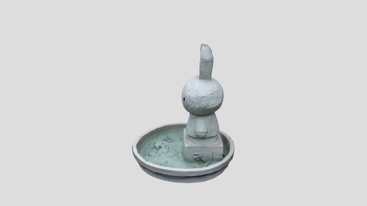 Rabbit fountain statue 3D Model