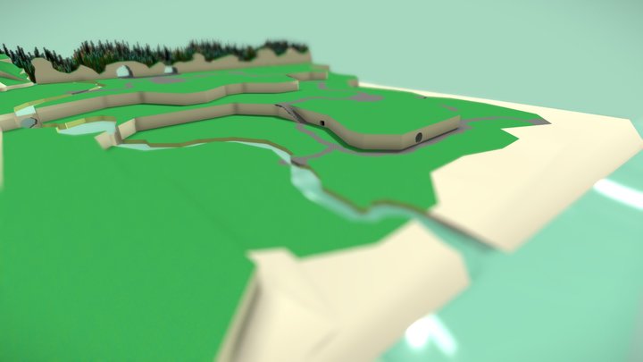 Animal Crossing map 3D Model