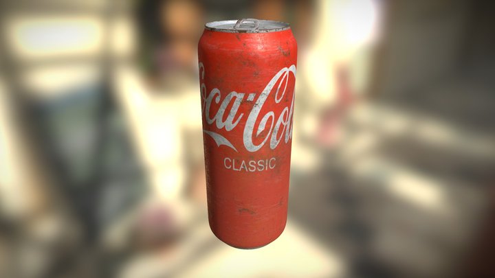 Coca Cola Pop/Soda Can Damaged 3D Model