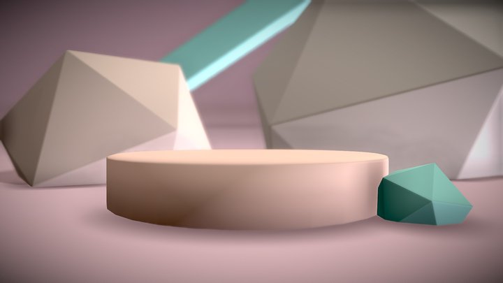 Rounded 3d Podium Product Showcase 3D Model