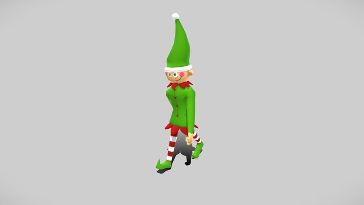 ANIMATED CHRISTMAS ELF READY TO USE 3D Model