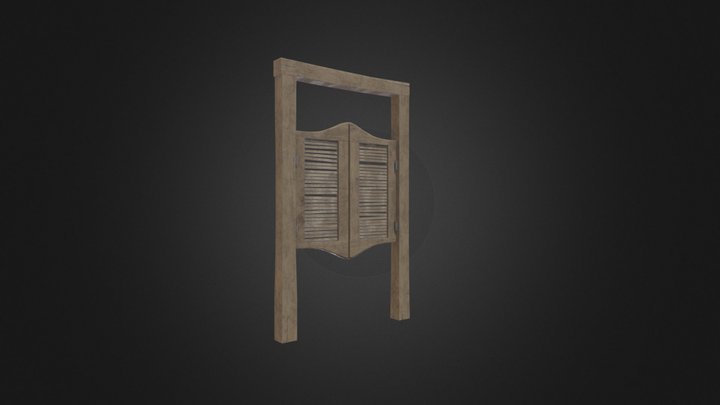 Wild West Theme Saloon Doors 3D Model